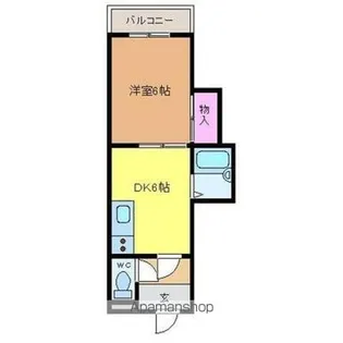 健マンション【402号室】の間取り