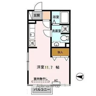 コスミオンセブン【2階】の間取り