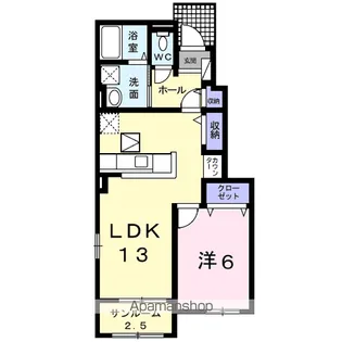 アリエル・ヴィオラ A【1階】の間取り