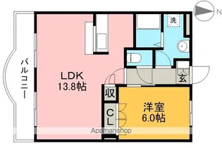 ディアベルジュⅡ【1階】の間取り