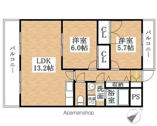 レヴァン城西【103号室】の間取り