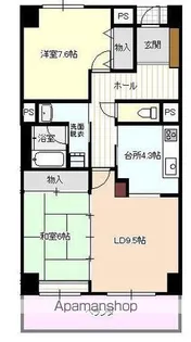 Kプラッツ【302号室】の間取り