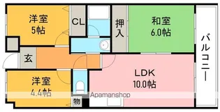 ライフイン水月【5階】の間取り