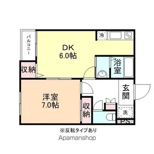 ソレイユ木津南星町【103号室】の間取り
