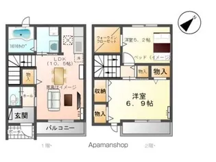 ルミエール桜木【1階】の間取り