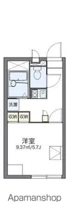 レオパレスシャトルK【2階】の間取り