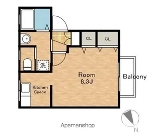 メゾンドフロール【103号室】の間取り
