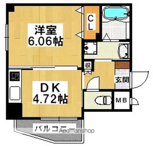 メゾンプレアデス【401号室】の間取り
