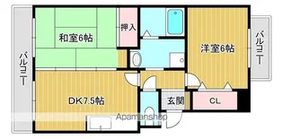 バーベナ光台D棟【102号室】の間取り