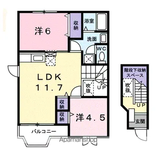 グリーンテラスNAGANO B【2階】の間取り