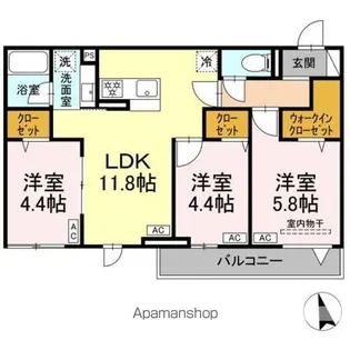 セレスティア東葛西VI【2階】の間取り