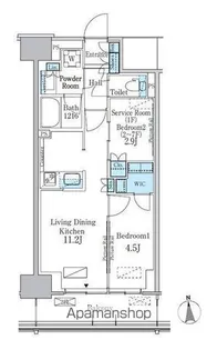 パークアクシス新宿百人町【4階】の間取り