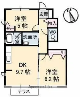 セントラルヴィラッジュ【1階】の間取り