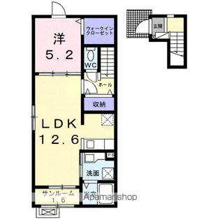 コーポラス院台 B【2階】の間取り