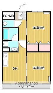 サンリッチあけぼのⅡ【1-A号室】の間取り