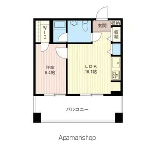 レジデンスシャルマン月島【4階】の間取り