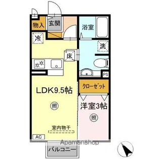セジュール向山【1階】の間取り