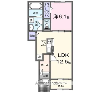 ラゾールド【1階】の間取り