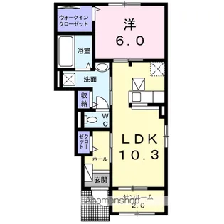 イリーデⅠ【1階】の間取り