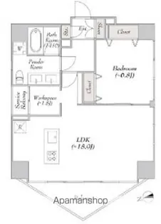 ミリアレジデンス新宿御苑Ⅱ【11階】の間取り