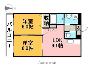 NK津島Ⅲ【2階】の間取り