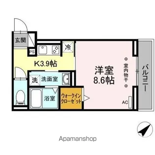 ファルトゥーナ B【1階】の間取り