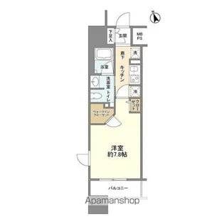 フレールコート東別院【9階】の間取り