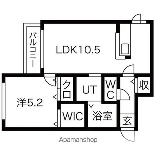 第12旭レジデンス【3階】の間取り