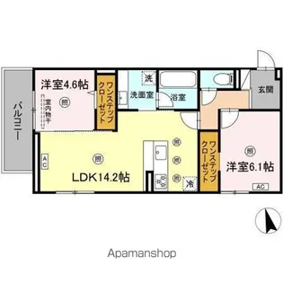 パールドブルム【2階】の間取り