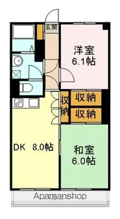 ディモーラ山門【106号室】の間取り