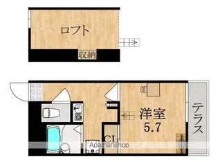 レオパレスゆう藤ノ木【2階】の間取り