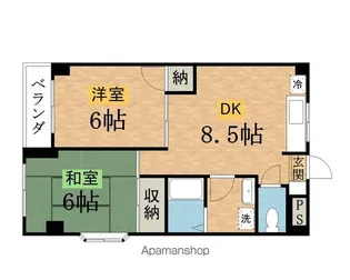 第5モリヤハイツ【2階】の間取り