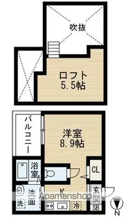 1Rの間取り画像