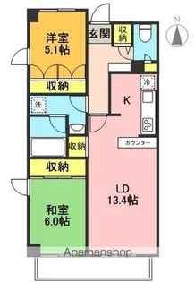 東京都杉並区浜田山3丁目【マンション】の間取り