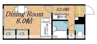 レオパレスミルキー ウェイ【203号室】の間取り