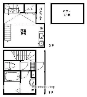 MEZONA旭ヶ丘壱番館【101号室】の間取り