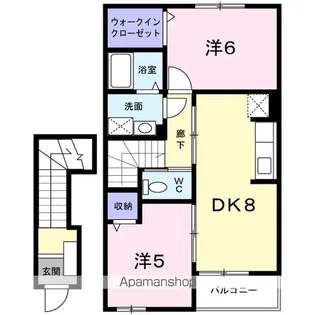 カルムセゾン Ⅱ【2階】の間取り