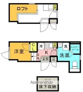 レイアス神田神保町【101号室】の間取り