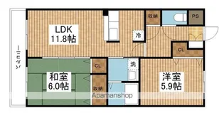 プレム寺山【1階】の間取り