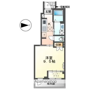 メゾン・ド・ラ・ソネット(MAISON DE LA SONNET【1階】の間取り