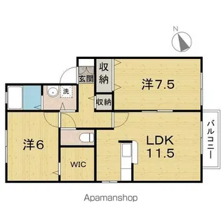 エルソネットⅡ【101号室】の間取り