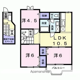 メロディーハイム横入川 B【2階】の間取り