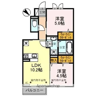 ラルーチェ A棟【1階】の間取り