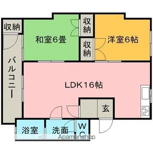 グランデール長園【B203号室】の間取り