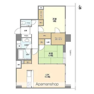 グランテール代々木【9階】の間取り