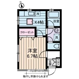 シャンブル目白【103号室】の間取り