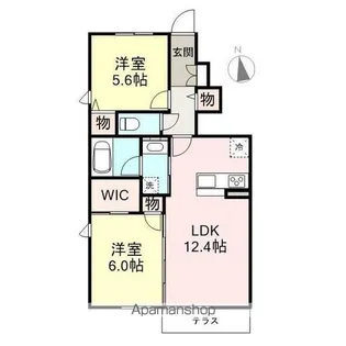 ラピス西中央Ⅰ【1階】の間取り