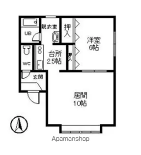 グリーン白樺【1A号室】の間取り