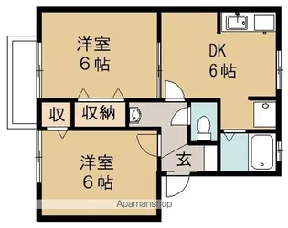 シュバルブラン【2階】の間取り