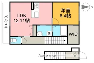 シャーメゾン朝倉 B棟【2階】の間取り